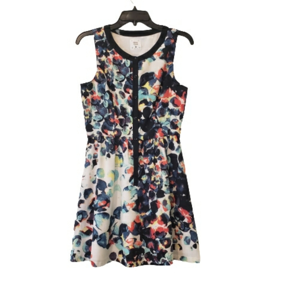 Mac& Jac Skater Dress Woman’s Print MultiColor  Sleeveless  Mini Dress M…